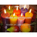 wholesale scented different size pillar wax candles of decorative candle